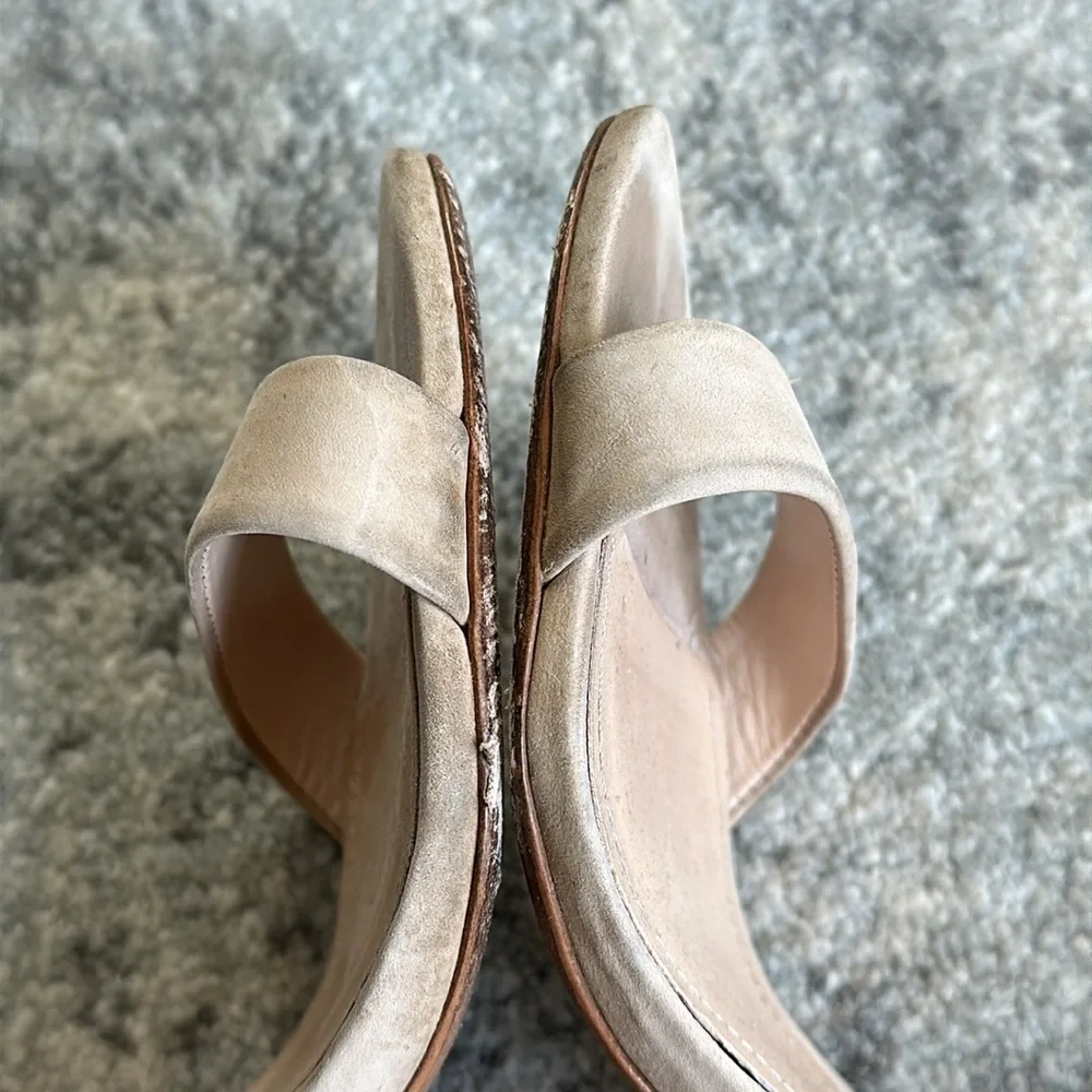 Schutz Cadey Lee Block Suede Heel Sandal - Picture 5 of 8